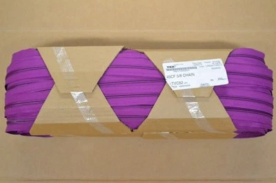 200 meters Med Violet YKK Zipper coil chain 4.5 CF 5/8" 218 Yards Purple  - Image 1 of 2