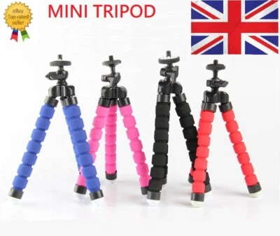 Small Universal Flexible Foam Octopus Mini Tripod Stand for Compact Cameras - Image 1 of 4