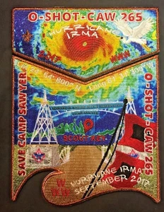 OA O-SHOT-CAW LODGE 265 SOUTH FLORIDA FL 2017 HURRICANE IRMA CAMP SAWYER 2-PATCH - Bild 1 von 2