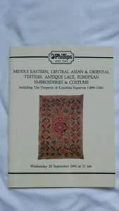Phillips West Two, London Embroideries & Costume Art Auction Catalog Sale 1991 - Picture 1 of 8
