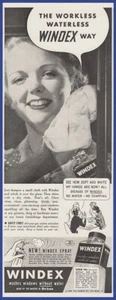 Vintage 1936 WINDEX New Spray Window Cleaner Ephemera 1930's Print Ad - Picture 1 of 1