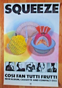 Squeeze Cosi Fan Tutti Frutti Poster ORIGINAL record company promo 20 X 30 inche - Picture 1 of 1