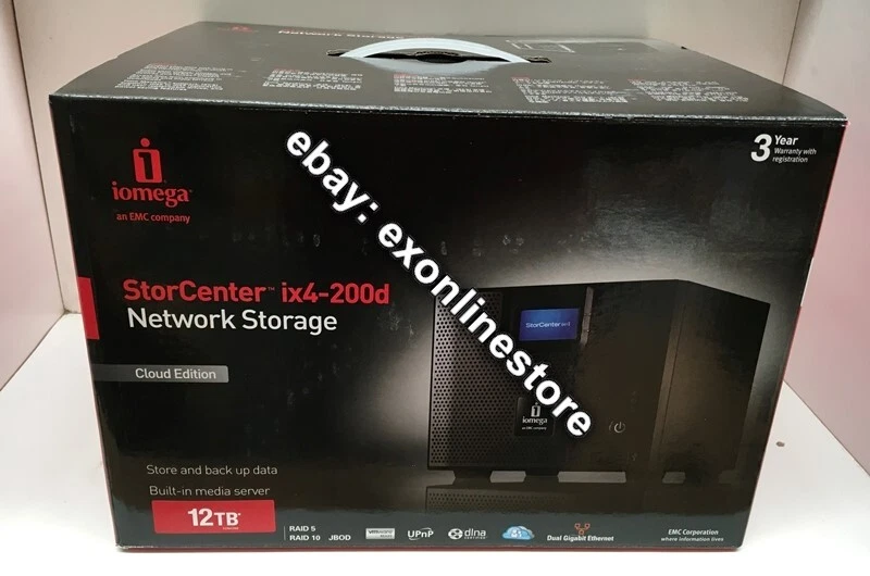 34793 - Iomega StorCenter ix4-200d 12TB 4x3TB Network Storage Cloud Edition - Image 1 of 2