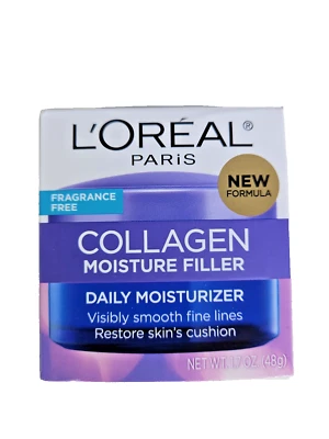 L'Oreal Paris Collagen Moisture Filler Daily Moisturizer, Fragrance Free, 1.7 OZ - Image 1 of 4