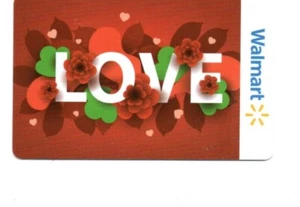 Walmart Love Red Hearts Flowers Gift Card No $ Value Collectible FD108741 - Picture 1 of 1