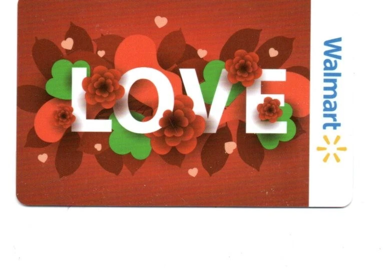 Walmart Love Red Hearts Flowers Gift Card No $ Value Collectible FD108741 - Image 1 of 1
