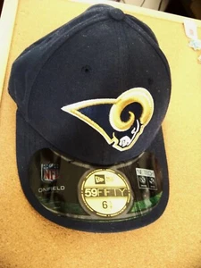 St Louis Rams logo size 7 fitted baseball hat New Era 59 Fifty cap c45996 - Picture 1 of 11