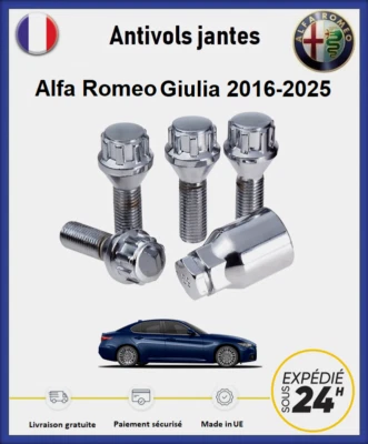 Muttern Diebstahschutzsystem für Räder Alfa Romeo Giulia 2016-2025 Foto 1 de 2