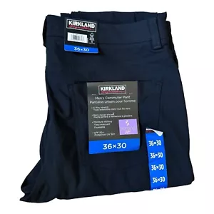 Pantalones de cercanías Kirkland Signature para hombre 36x30 4 vías elásticos negros UPF 50+ - Imagen 1 de 9