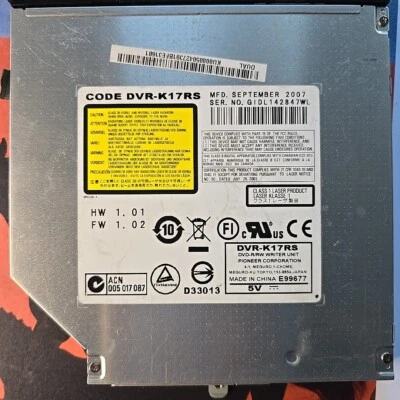 PIONEER DVD-ROM Laptop Drive  - DVR-K17RS - Untested - Image 1 of 4