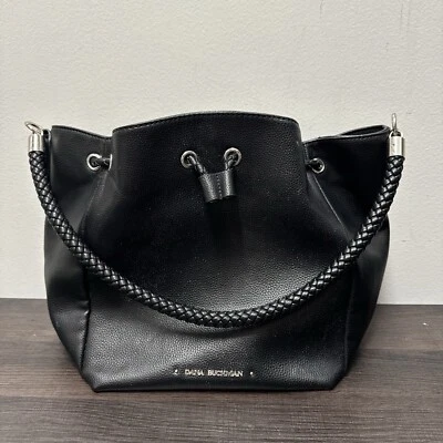 Dana Buchman Black Faux Pebbled Leather Tote Bag Shoulder Purse - Image 1 of 4