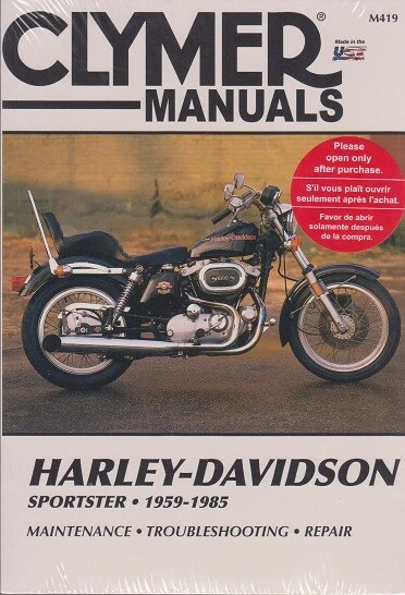 1959 - 1985 年 Harley Davidson Sportster XLH XLS XL CH Clymer 维修店手册 M419 — 第 1/1 张图片