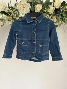 Girls Joules Denim Jacket Imogen Age 6 Blue Long Sleeve NEW FREEPOST OY22 - Picture 1 of 22