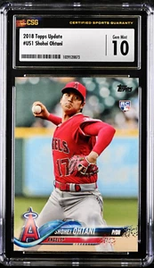 ⭐️ SHOHEI OHTANI 2018 TOPPS UPDATE #US1 CSG 10 GEM MINT GRADED ROOKIE CARD RC 🔥 - Bild 1 von 2