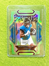 Travis Etienne PRIZM ROOKIE CARD #/349 NEON GREEN DIE CUT JAGUARS 2021 Select RC