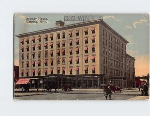 Postcard Downey House Hotel Lansing Michigan - Picture 1 of 2