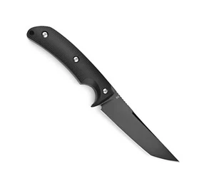 Survival Straight Knife D2 Tanto Blade Black Full Tang G10 With Kydex New - Picture 1 of 2
