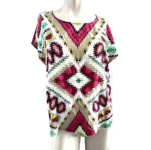 Blusa para mujer S fluida suroeste azteca playera transparente ligera Top de Madison - Imagen 1 de 6