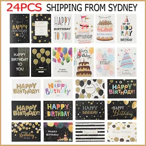 Premium Quality and Style 24 X Birthday Cards Bulk Mixed Party Card Pack - Picture 1 of 7