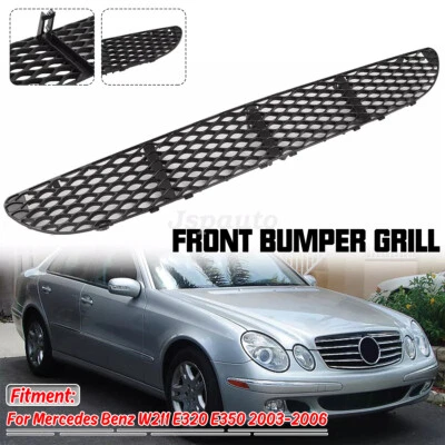 Front Bumper Center Lower Mesh Grille For Mercedes Benz W211 E320 E500 2003-06 Foto 1 de 4