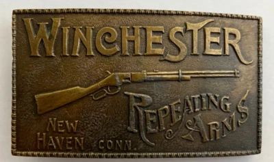 Winchester Repeating Arms - Heavy Brass Belt Buckle - Vintage - Image 1 of 4