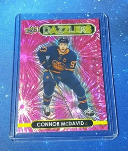 2022-23 Upper Deck Extended Series Dazzlers Pink Connor McDavid #DZ-115 Rare - Picture 1 of 6