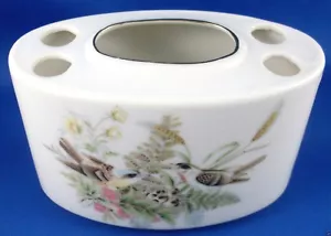 Vintage JAPAN Porcelain BATHROOM TOOTHBRUSH HOLDER Birds/Flowers Collectable Aus - Imagen 1 de 4