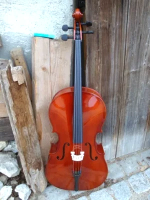 CELLO n. "A. STRADIUARIUS CREM 1723" & Bogen + Tasche - TOP !! - Bild 1 von 4