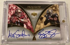 2007 UD Exquisite Alex Smith Reggie Bush /25 Dual On-Card Auto 49ers Saints BMWT