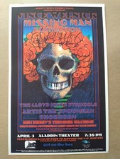 Stanley Mouse Vince Welnick Autographed Poster 4/3/99 Portland Dead & Company 