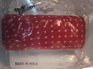 VTG 1980s 90s RED/WHITE Polka DOT Fabric Hair BARRETTE Clip Accessory New - Picture 1 of 4