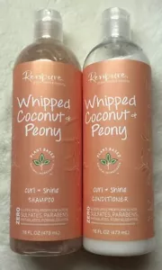 RENPURE Plant-Based Beauty Whipped Coconut & Peony Curl + Shine Shampoo Set - Picture 1 of 8