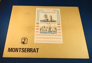 Bicentennial Cover: MONTSERRAT Commemorating US 1776 1976 Tall Ships Stamp Block - Picture 1 of 6