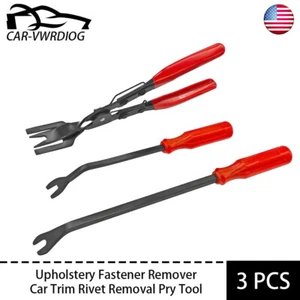 3Pcs Auto Clip Pliers Set and Fastener Remover Car Trim Rivet Removal Pry Tool - Picture 1 of 9