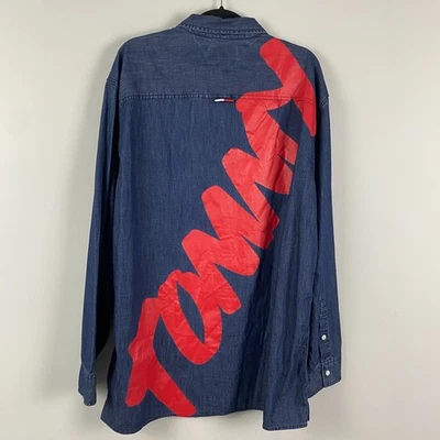 Camisa vaquera Tommy Hilfiger para hombre 2XL azul denim manga larga informal Foto 1 de 4