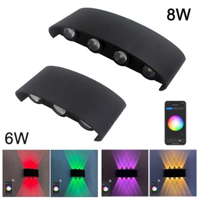 Tuya RGBW Led Wandlampe Wandleuchte Außenlampe up down Led außen/innen licht DE - Bild 1 von 4