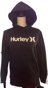 Sudadera con Capucha Hurley Logo Negra Talla XL 18/20 Canguro Bolsillo Cordón Mezcla de Algodón - Imagen 1 de 3