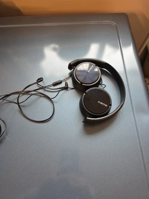 Sony Headphones Wired Black Foldable Compact AUX On Ear - Image 1 of 2