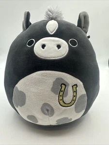 RARO Kentucky Derby 'LOUIE' Squishmallow 8" Gris con Herradura Dorada - Imagen 1 de 2