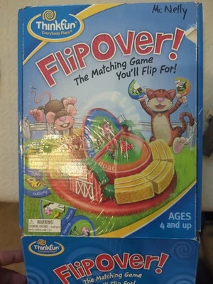 Flipover Matching Game COMPLETE Thinkfun 2009 Preschool Kids Animals Educational - Image 1 of 2
