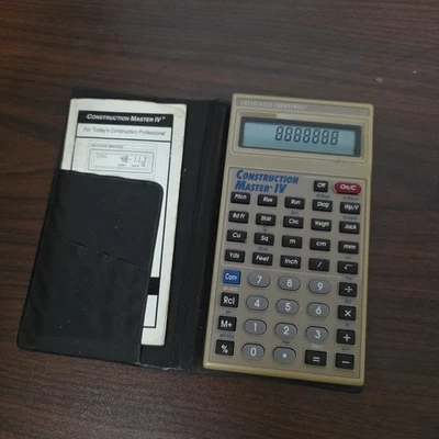 Calculated Industries 4045 CONSTRUCTION MASTER IV Calculator W/ Case & Manual R - Image 1 of 2