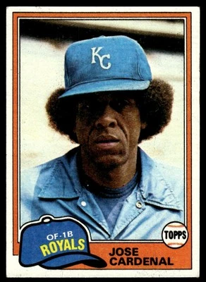 Jose Cardenal 1981 Topps #473 Kansas City Royals Baseball Card - Image 1 of 2
