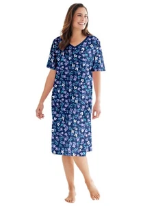 Dreams & Co. Plus Size Print Sleepshirt - Picture 1 of 80