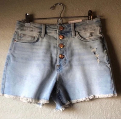 New Lauren Conrad Shorts Super High Rise Cutoff Denim Blue Jean Shorts Women’s 4 - Image 1 of 4