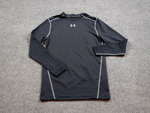Under Armour Camicia Uomo XL Nera Manica Lunga ColdGear Compressione Base Strato