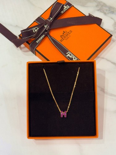 HERMÈS Collana Hermes Mini Popashu in oro viola 139205012