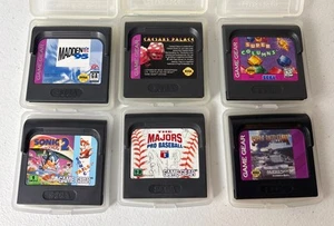 Vintage Lot 6 Sega Game Gear Cartridges Sonic 2, Football, Baseball, Battletank - Bild 1 von 7