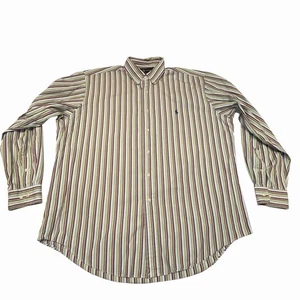 Ralph Lauren Button Down Hemd 16,5 Large lila grün creme blau marine gestreift - Bild 1 von 10