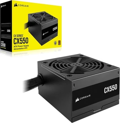 Corsair CX550 550W ATX Power Supply 80+ Bronze/Fully Wired, Thermally Controlled - Image 1 of 4