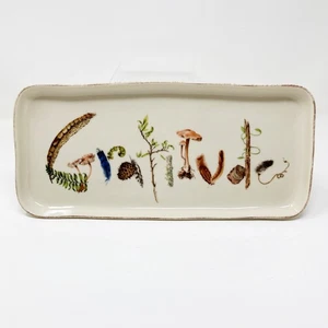 Juliska Forest Walk Dankbarkeit rechteckiges Tablett 10,5" botanisch - Bild 1 von 4